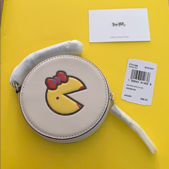 🥳HP🥳 Coach Ms. Pac-Man Round Coin Case. - Picture 2 of 5
